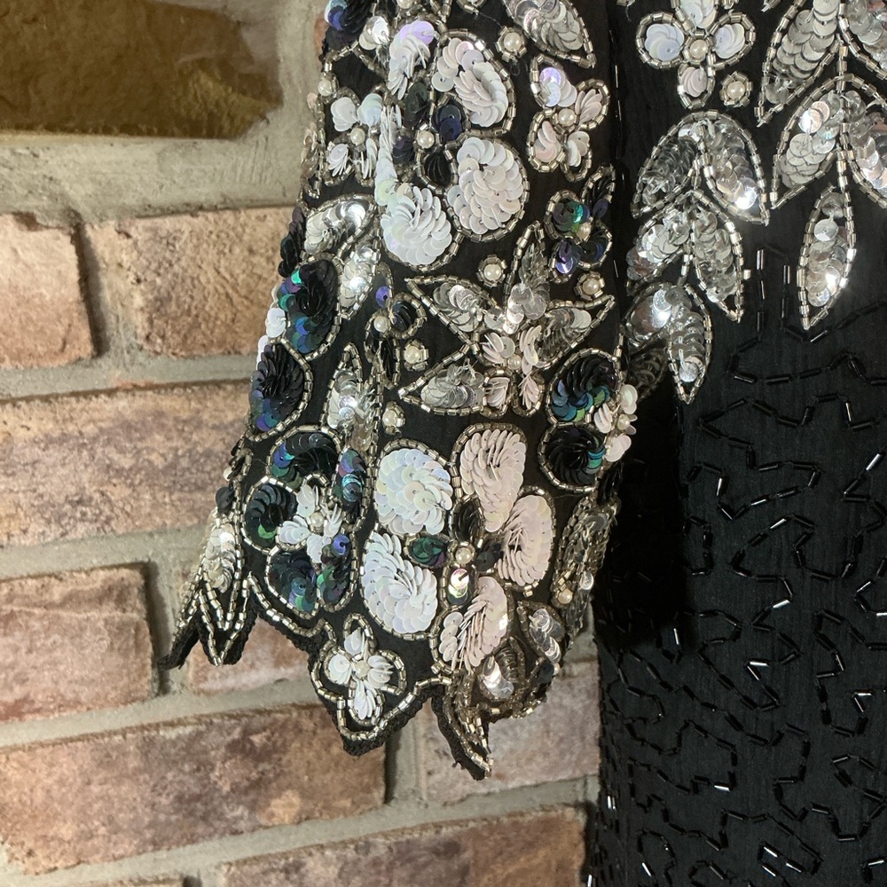 STENAY Vintage Beaded Silk Cocktail Dress - Picture 9 of 15